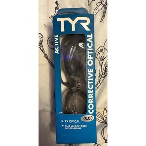NEW TYR‎ Active Corrective Optical Swim Goggles, -3.00, Smoke